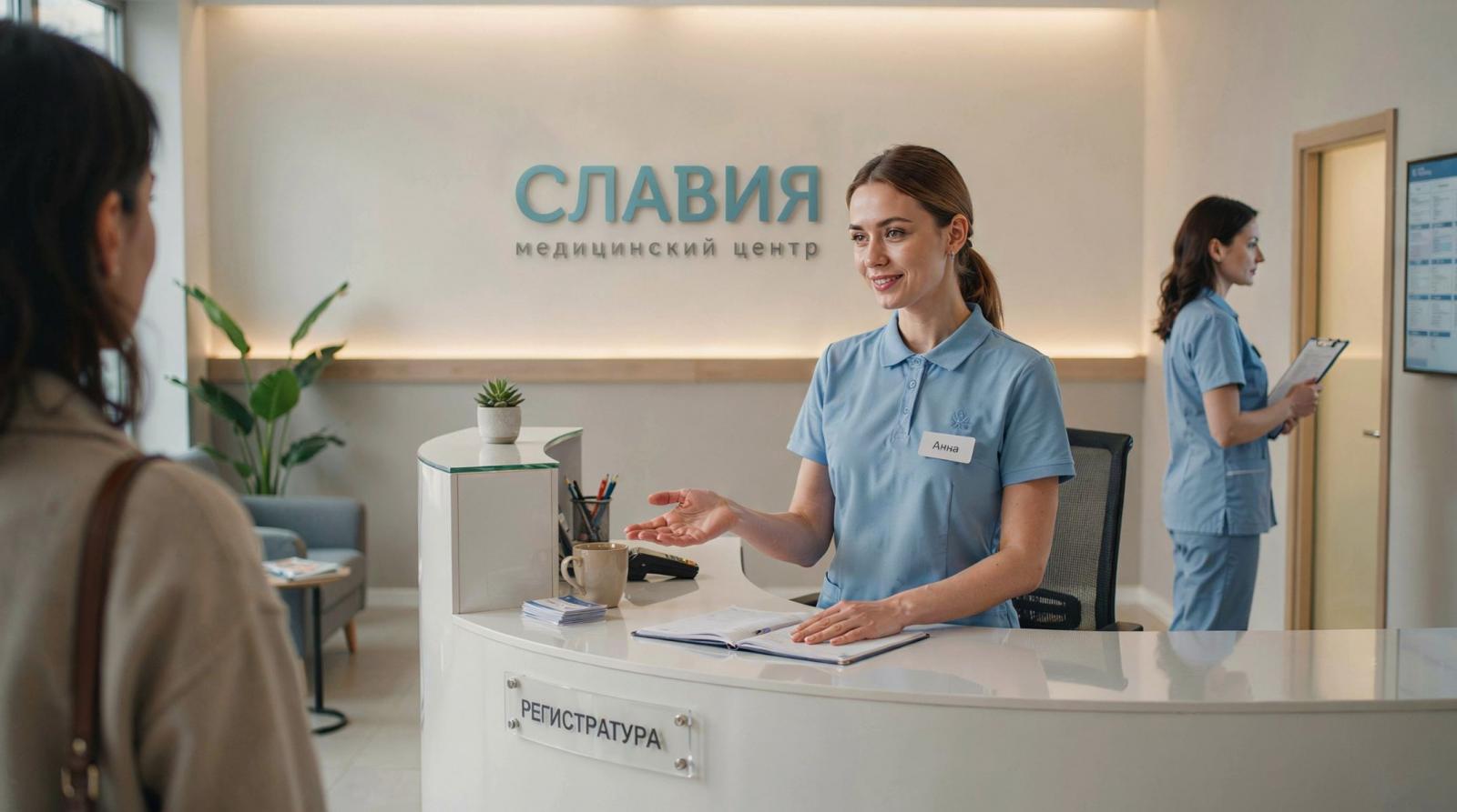 Работа администратором в клинику Славия
